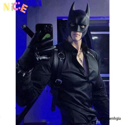 Mặt Nạ Latex Gợi Cảm Dành Cho Nam - Phụ Kiện Biểu Diễn Sân Khấu Thời Trang Black Batman PT524