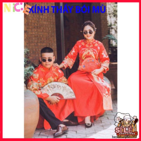 Kính Mát Tròn Unisex Phong Cách Cổ Trang Trung Hoa - Bảo Vệ Mắt UV400 Hoàn Hảo Cho Chụp Ảnh Tết Và Lễ Cưới.