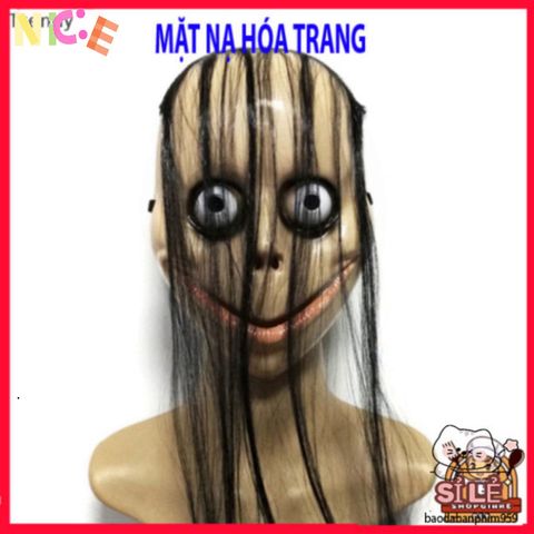 Mặt Nạ Halloween Kiểu Tóc Dài Bí Ẩn V Form Dễ Thương - Phụ Kiện Cosplay Độc Đáo Cho Tiệc Ma Quái