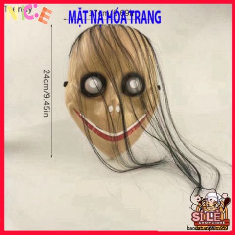 Mặt Nạ Halloween Kiểu Tóc Dài Bí Ẩn V Form Dễ Thương - Phụ Kiện Cosplay Độc Đáo Cho Tiệc Ma Quái