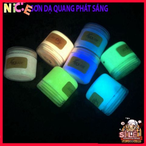 Sơn Dạ Quang 60g - Sơn Trang Trí Phát Sáng Đêm Đa Màu: Xanh Lá, Xanh Dương, Hồng, Tím - Sáng Tạo Nghệ Thuật Rực Rỡ