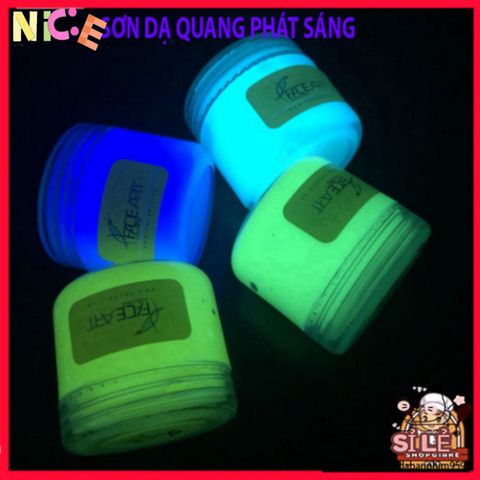 Sơn Dạ Quang 60g - Sơn Trang Trí Phát Sáng Đêm Đa Màu: Xanh Lá, Xanh Dương, Hồng, Tím - Sáng Tạo Nghệ Thuật Rực Rỡ