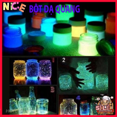 Bột Phát Quang Neon 20g - Bột Dạ Quang Siêu Mạnh Cho Nghệ Thuật Sáng Tạo, Phát Sáng Trong Bóng Tối - Dùng Cho Thủy Tinh, Gỗ, Giấy