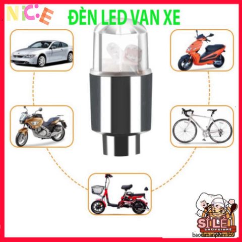 Đèn LED Chống Nước Lấp Lánh Cho Van Bánh Xe Đạp, Xe Máy - Phụ Kiện Ô Tô Phong Cách và An Toàn Sử Dụng
