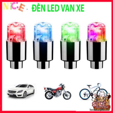 Đèn LED Chống Nước Lấp Lánh Cho Van Bánh Xe Đạp, Xe Máy - Phụ Kiện Ô Tô Phong Cách và An Toàn Sử Dụng