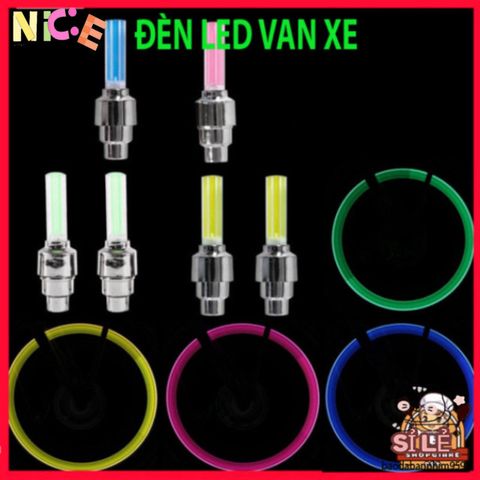 Đèn Neon LED Gắn Van Bánh Xe Đạp, Xe Máy - Phụ Kiện An Toàn Phát Sáng, Tiết Kiệm Pin, Dễ Lắp Đặt, Tăng Cường Phong Cách