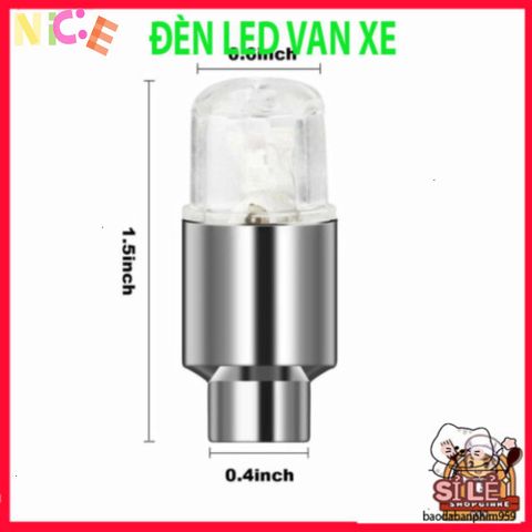 Đèn LED Lốp Gắn Nắp Van Bánh Xe - Phụ Kiện Ô Tô, Xe Đạp Chống Nước Đa Dạng Màu Sắc 3,8cm, Quà Tặng Miễn Phí