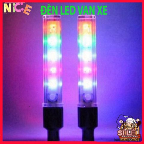 Nắp Van Đèn LED Đa Màu Sắc Cho Xe Đạp - Phụ Kiện Trang Trí Phát Sáng Dễ Dàng Lắp Đặt, An Toàn và Tiết Kiệm Điện