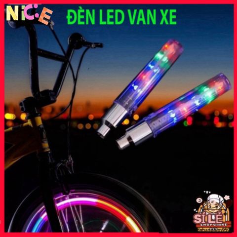 Nắp Van Đèn LED Đa Màu Sắc Cho Xe Đạp - Phụ Kiện Trang Trí Phát Sáng Dễ Dàng Lắp Đặt, An Toàn và Tiết Kiệm Điện