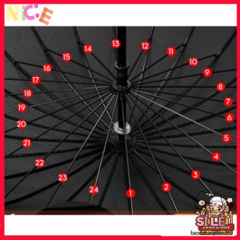 Ô Che Mưa 24 Nan Cao Cấp - Bền Bỉ Chống UV, Thiết Kế Thông Minh, Thời Trang Mọi Thời Tiết, Bảo Vệ An Toàn Dưới Mưa