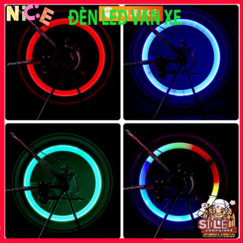 Đèn LED Gắn Van Bánh Xe Đạp - Neon Trang Trí An Toàn cho Xe Đạp, Xe Máy - Tự Động Bật Tắt, Nhiều Màu Sắc Sáng Bừng Phong Cách