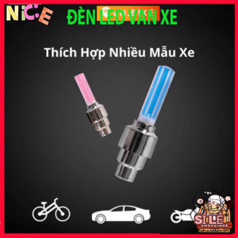 Đèn LED Gắn Van Bánh Xe Đạp - Neon Trang Trí An Toàn cho Xe Đạp, Xe Máy - Tự Động Bật Tắt, Nhiều Màu Sắc Sáng Bừng Phong Cách