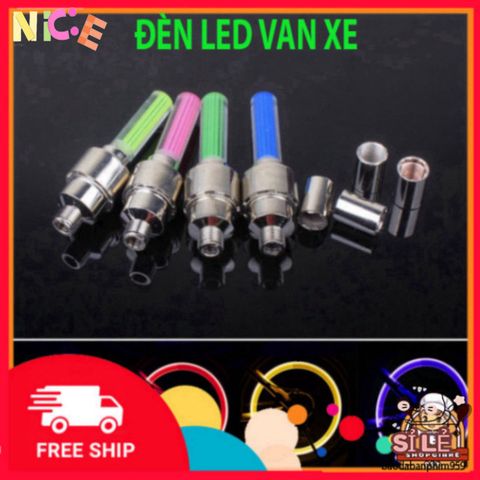 Đèn LED Gắn Van Xe Đạp và Xe Máy DV001 - Chiếu Sáng Tự Động, Nhiều Màu Sắc, Phụ Kiện Thể Thao Độc Đáo, An Toàn Khi Di Chuyển