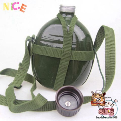 Bình Nước Nhôm Xanh Cổ Điển 1.2L - Bình Tông Đựng Rượu Cao Cấp, Độ Bền Cao, Tiện Dụng Cho Nam Giới