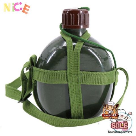Bình Nước Nhôm Xanh Cổ Điển 1.2L - Bình Tông Đựng Rượu Cao Cấp, Độ Bền Cao, Tiện Dụng Cho Nam Giới
