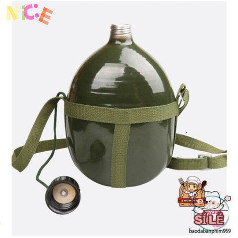 Bình Nước Nhôm Xanh Cổ Điển 1.2L - Bình Tông Đựng Rượu Cao Cấp, Độ Bền Cao, Tiện Dụng Cho Nam Giới