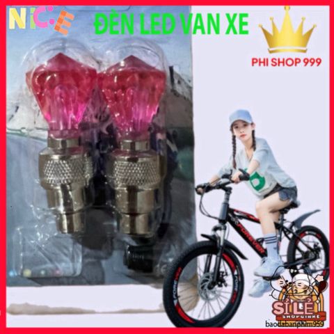 Đèn LED Thời Trang Gắn Van Xe Đạp và Xe Máy - Phát Sáng Độc Đáo Nắp Van Đổ Đồ Chơi Ô Tô, Xe Máy