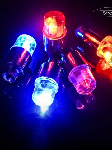 Bộ Nắp Van Đèn LED Đầy Màu Sắc cho Xe Máy, Ô Tô và Xe Đạp - Phụ Kiện Chiếu Sáng An Toàn Khi Lái Ban Đêm