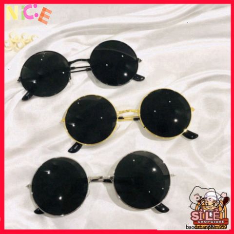 Kính Mát Unisex Tròn MSP39314 - Thiết Kế Thời Trang Đen Nổi Bật Dành Cho Nam Nữ - Phụ Kiện Thời Trang Mùa Hè 2023