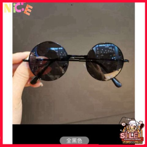Kính Mát Unisex Tròn MSP39314 - Thiết Kế Thời Trang Đen Nổi Bật Dành Cho Nam Nữ - Phụ Kiện Thời Trang Mùa Hè 2023