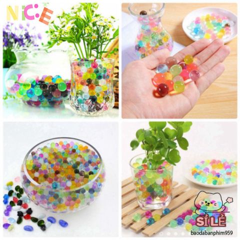 Gói 1000 Viên Hạt Tinh Thể Nở - Trang Trí Cây Cảnh Đẹp Mắt Và Lọ Hoa, An Toàn Cho Sức Khỏe, Sử Dụng Tiện Lợi