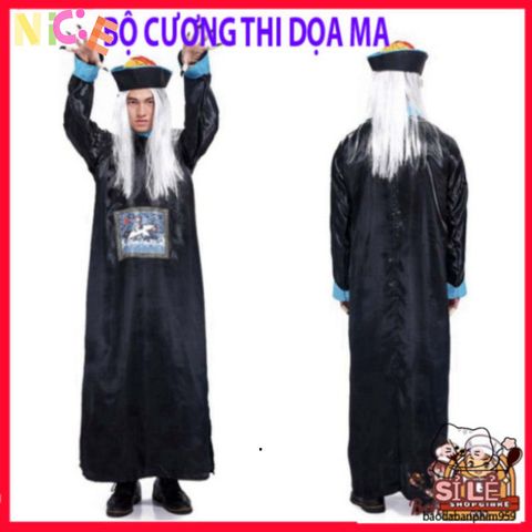 Bộ Trang Phục Halloween Hắc Bạch Vô Thường cho Người Lớn – Hóa Thân Thành Diêm Vương, Ma Quái, Độc Đáo, Thú Vị cho Bữa Tiệc Hóa Trang