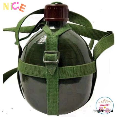 Bình Tông Nhôm Xanh Cổ Điển - Bi Động Du Lịch Hoài Cổ Cho Rượu và Nước - Phụ Kiện Chuyến Phượt Thú Vị