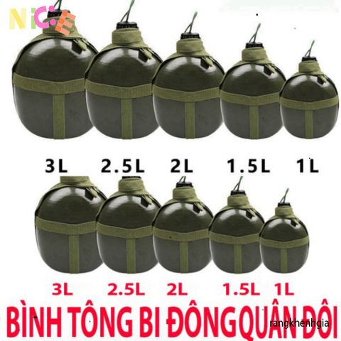 Bình Tông Nhôm Xanh Cổ Điển - Bi Động Du Lịch Hoài Cổ Cho Rượu và Nước - Phụ Kiện Chuyến Phượt Thú Vị