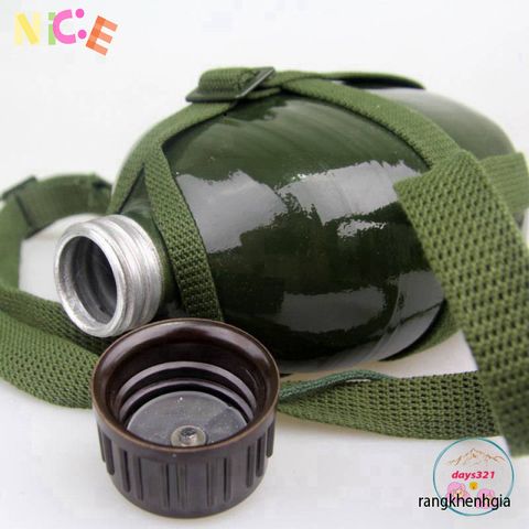 Bình Tông Bi Đông Nhôm Xanh Cổ Điển - Người Bạn Đồng Hành Lý Tưởng Cho Chuyến Phiêu Lưu Ngoài Trời, Dung Tích 1-3 Lít