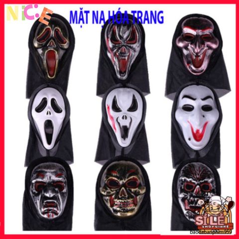 Mặt Nạ Kinh Dị Halloween Tóc Dài Hình Chữ V - Momo Hacker, Đồ Trang Trí Cosplay Đi Tiệc Ma Mị, Chất Liệu ABS Bền Bỉ