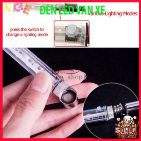 Đèn LED 5 Bóng Nhấp Nháy 7 Màu Cho Van Xe - Phụ Kiện Trang Trí Cho Xe Đạp, Xe Máy Và Ô Tô - Tỏa Sáng Khi Di Chuyển