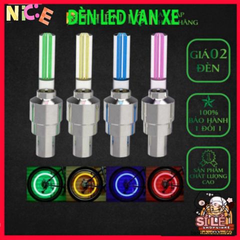 Bộ 2 Đèn LED Van Bánh Xe Ô Tô Xe Máy - Chiếu Sáng Thông Minh, Đẹp Mắt, Nhiều Màu Sắc, Tiện Lợi Cho Mọi Chuyến Đi