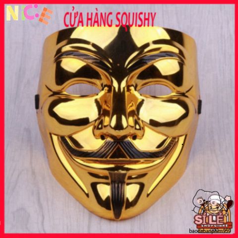 Mặt Nạ Hacker Vàng Bóng 2021 - Phụ Kiện Hóa Trang Độc Đáo Cho Tiệc Tùng, Halloween, và Lễ Hội
