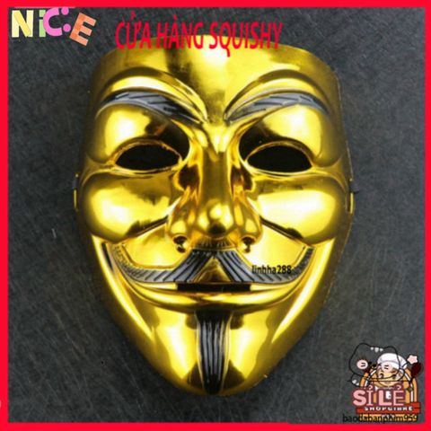 Mặt Nạ Hacker Vàng Bóng 2021 - Phụ Kiện Hóa Trang Độc Đáo Cho Tiệc Tùng, Halloween, và Lễ Hội