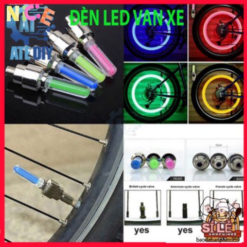 Đèn LED Neon Gắn Nắp Van Bánh Xe Đạp/Xe Máy - Cảm Biến Chuyển Động Tăng Cường An Toàn và Phong Cách Khi Di Chuyển