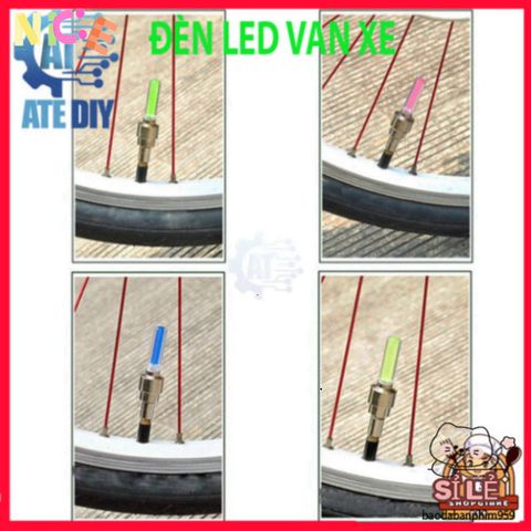 Đèn LED Neon Gắn Nắp Van Bánh Xe Đạp/Xe Máy - Cảm Biến Chuyển Động Tăng Cường An Toàn và Phong Cách Khi Di Chuyển