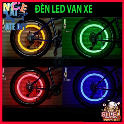 Đèn LED Neon Gắn Nắp Van Bánh Xe Đạp/Xe Máy - Cảm Biến Chuyển Động Tăng Cường An Toàn và Phong Cách Khi Di Chuyển