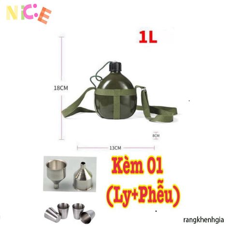 Bình Nhôm 3L Cao Cấp - Bình Đựng Nước Du Lịch Vững Chắc với Dây Đeo và Phễu Tiện Dụng - Bạn Đồng Hành Hoàn Hảo Cho Mọi Chuyến Đi