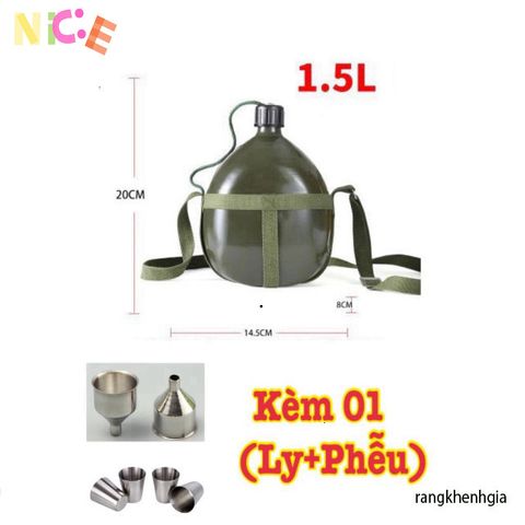 Bình Nhôm 3L Cao Cấp - Bình Đựng Nước Du Lịch Vững Chắc với Dây Đeo và Phễu Tiện Dụng - Bạn Đồng Hành Hoàn Hảo Cho Mọi Chuyến Đi