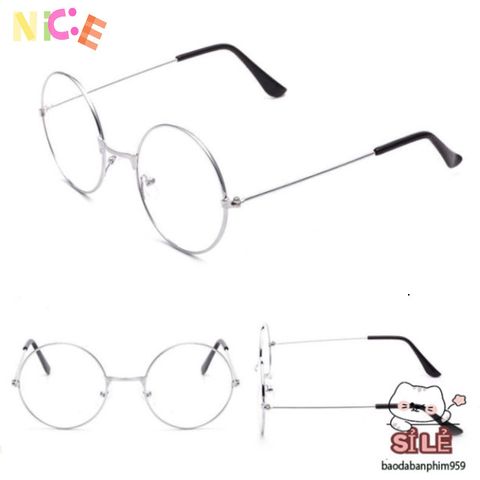 Kính tròn màu bạc Nobita - Phụ kiện thời trang dành cho học sinh, sinh viên và tín đồ yêu thích phong cách năng động