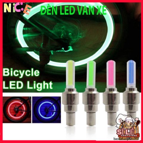 Bộ 2 Đèn LED Gắn Van Bánh Xe Nhấp Nháy - Đèn Phát Sáng Cho Xe Đạp, Ô Tô & Xe Máy - Phụ Kiện An Toàn Chất Lượng Cao