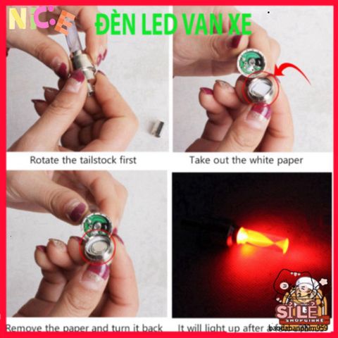 Bộ 2 Đèn LED Gắn Van Bánh Xe Nhấp Nháy - Đèn Phát Sáng Cho Xe Đạp, Ô Tô & Xe Máy - Phụ Kiện An Toàn Chất Lượng Cao