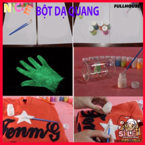 Bột Phát Sáng Dạ Quang 20g - Sơn nghệ thuật an toàn, phát sáng trong bóng tối, sáng tạo DIY cho mọi bề mặt, nghệ sĩ và người yêu thích thủ công.