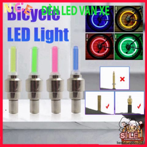 Set 2 Đèn LED Van Bánh Xe Đạp Đa Sắc - Đèn Neon Tự Động Cho Xe Đạp, Ô Tô, Xe Máy - Phụ Kiện Chiếu Sáng An Toàn
