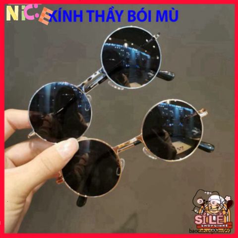 Kính râm tròn Gojo Satoru - Phụ kiện thời trang unisex phong cách anime, chống UV, nhẹ và thoải mái cho mọi hoạt động ngoài trời.