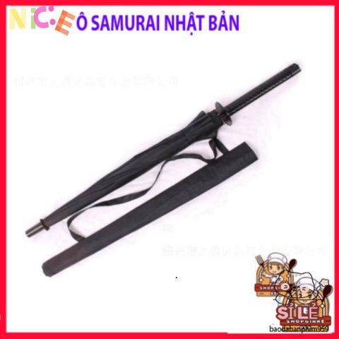 Ô Dù Katana Samurai Đen - Phong Cách Nhật Bản, Chống Nắng Mưa Hoàn Hảo, Thời Trang Độc Đáo Cho Người Yêu Thích Kiếm Hiệp