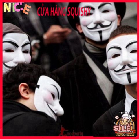 Mặt Nạ V for Vendetta - Phụ Kiện Halloween Độc Đáo Cho Tiệc Hóa Trang và Cosplay, Nâng Tâm Trạng Lễ Hội