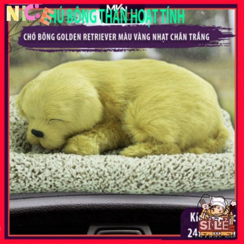 Chó Bông Khử Mùi Than Hoạt Tính Nano - Phụ Kiện Trang Trí Xe Ô Tô 24x18x9cm - Giải Pháp Khử Độc Không Khí Hữu Ích