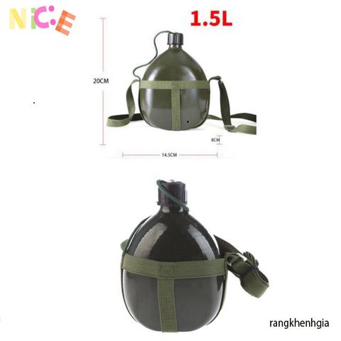 Bình Nhôm 2L Kiểu Bi Đông - Đồ Uống An Toàn, Phù Hợp Cho Du Lịch, Dã Ngoại Và Leo Núi