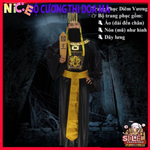 Bộ Trang Phục Halloween Hắc Bạch Vô Thường - Diêm Vương Bí Ẩn Biến Hóa Huyền Bí và Ấn Tượng cho Dịp Hóa Trang